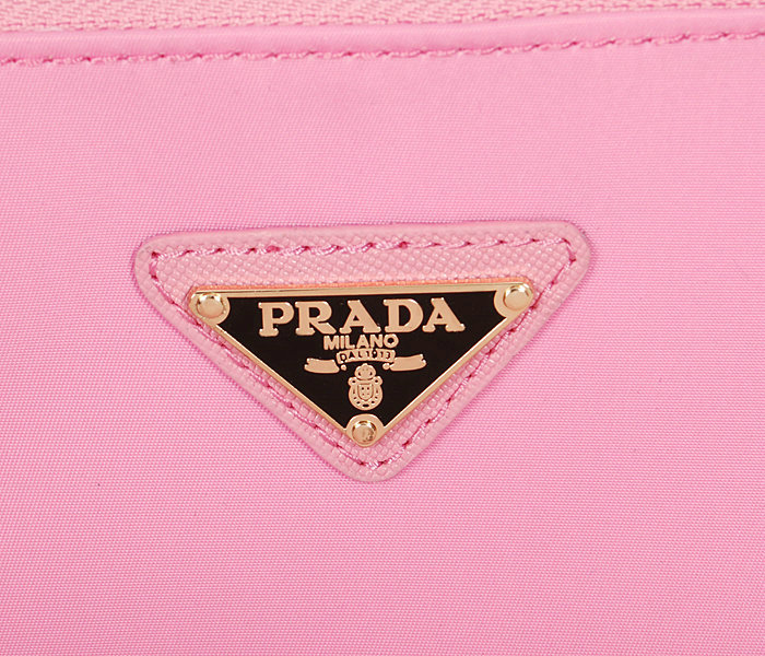 2014 Prada fabric shoulder bag BL1563 pink - Click Image to Close